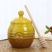 Frasco Cerâmico de Mel com Colher - 300ml