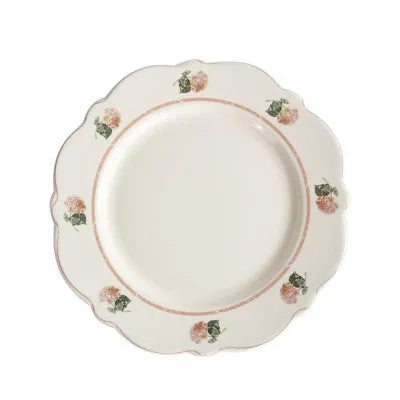 Placa cerâmica retro do bolo para o casamento, Pratos de sobremesa vintage, Jantar Pastoral, Serviço doméstico, Louça para casamento