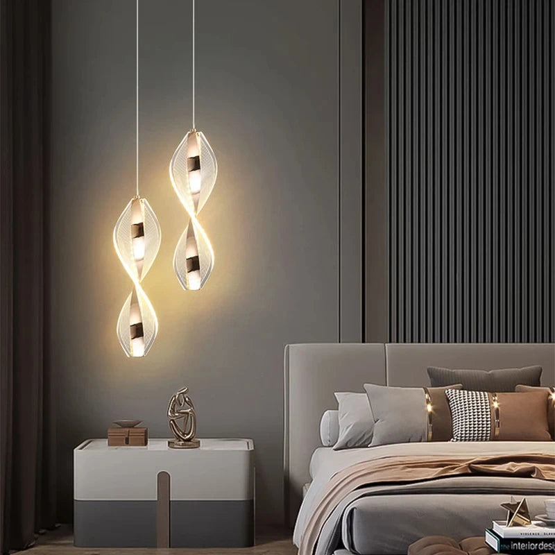 Moderno Acrílico Geométrico Luz Pingente, Pendurado Lâmpadas, Restaurante Iluminação, LED, Quarto, Sala de estar, Decoração Home