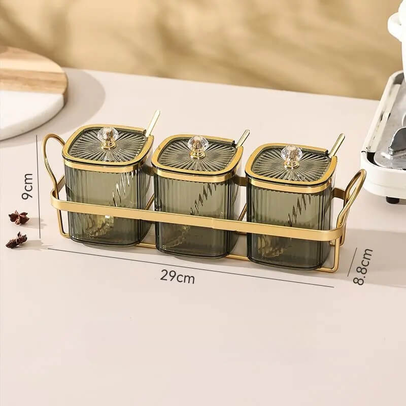 Organizador para Temperos de Vidro Individual ou Kit 3 Pcs