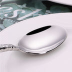 Talheres Prata Martelado em Inox - 6pcs