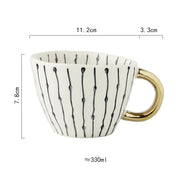 Caneca Geometric Pintada a Mão - 330ml