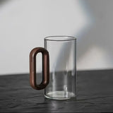 Caneca de Vidro e Madeira