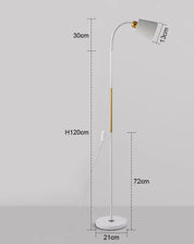Ferro forjado ajustável LED Floor Lamp, Pé Lamp, Quarto, Estudo, Leitura, Cabeça, Cabeceira, Simples