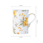 Acessórios de Banheiro em Cerâmica Floral Nórdica