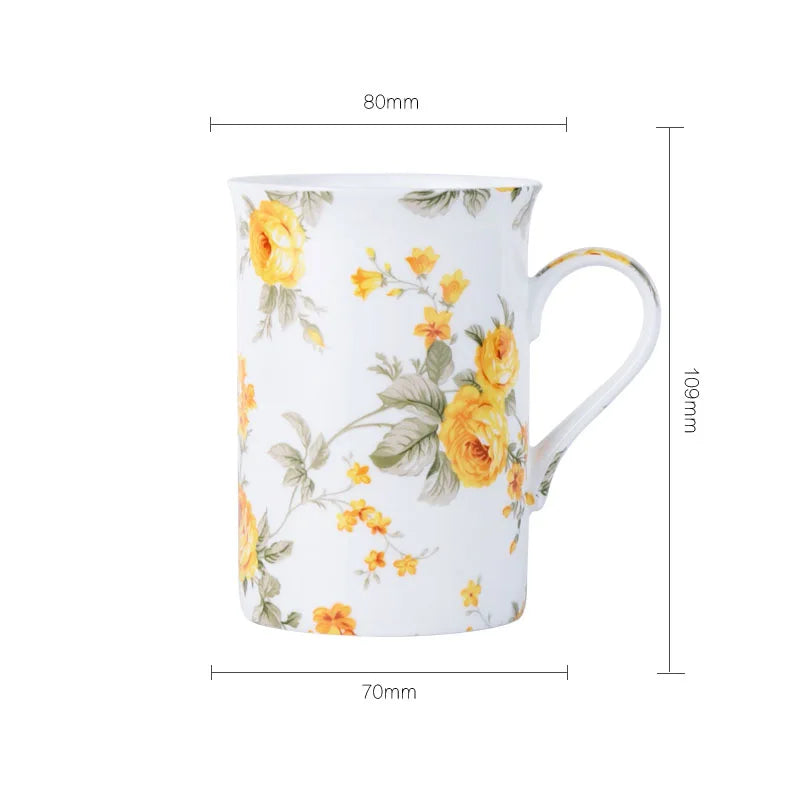 Acessórios de Banheiro em Cerâmica Floral Nórdica