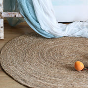 Tapete Oval de Fibra Natural