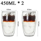 Conjunto Copos de Vidro Parede Dupla 2 e 4 Pcs