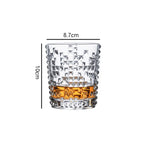 2 pçs conjunto 10.8oz 315ml arte design copo de vidro cristal drinkware cocktail uísque óculos transparente bacardi copo nordic licor caneca