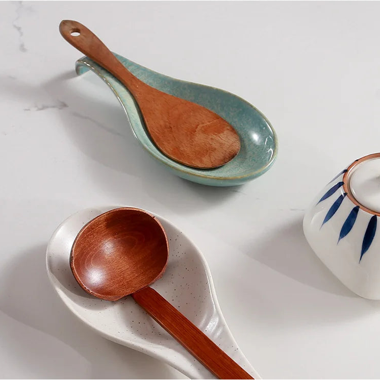 Suporte para Colher em Porcelana Premium para Cozinha
