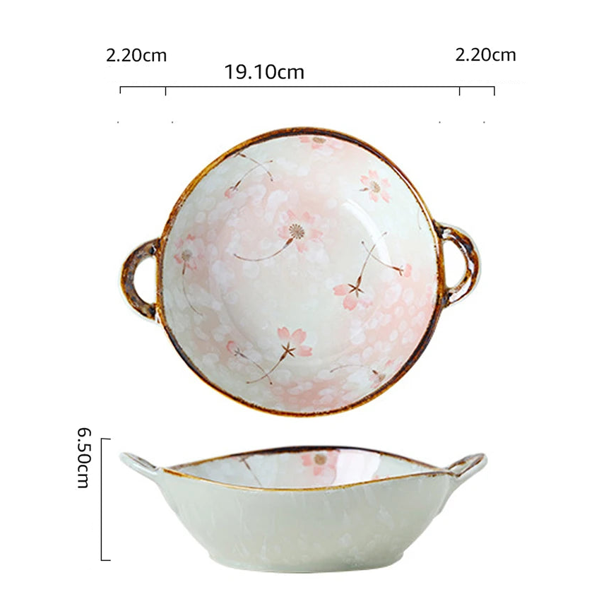 Tigela de Cerâmica com Alça para Sopas, Massas e Saladas Gourmet