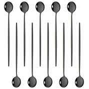 Kit Colheres de Aço Inox com Cabo Longo - 10pcs