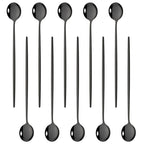 Kit Colheres de Aço Inox com Cabo Longo - 10pcs