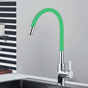 Torneira de pia de cozinha e nariz de gel de sílica, torneira de água quente e fria em várias cores disponíveis, qualquer direção, com montagem rotativa