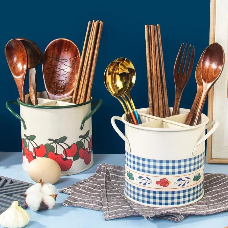 Organizador Vintage Multiuso para Utensílios de Cozinha