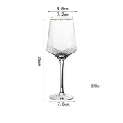 Copo de vidro de vinho tinto de diamante high-grade ins estilo copos de vidro de cristal vidros de vinho vintage vidros de vinho para beber champanhe
