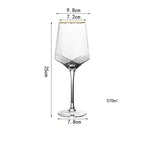 Copo de vidro de vinho tinto de diamante high-grade ins estilo copos de vidro de cristal vidros de vinho vintage vidros de vinho para beber champanhe