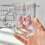 Caneca de Vidro Bolha e Laço