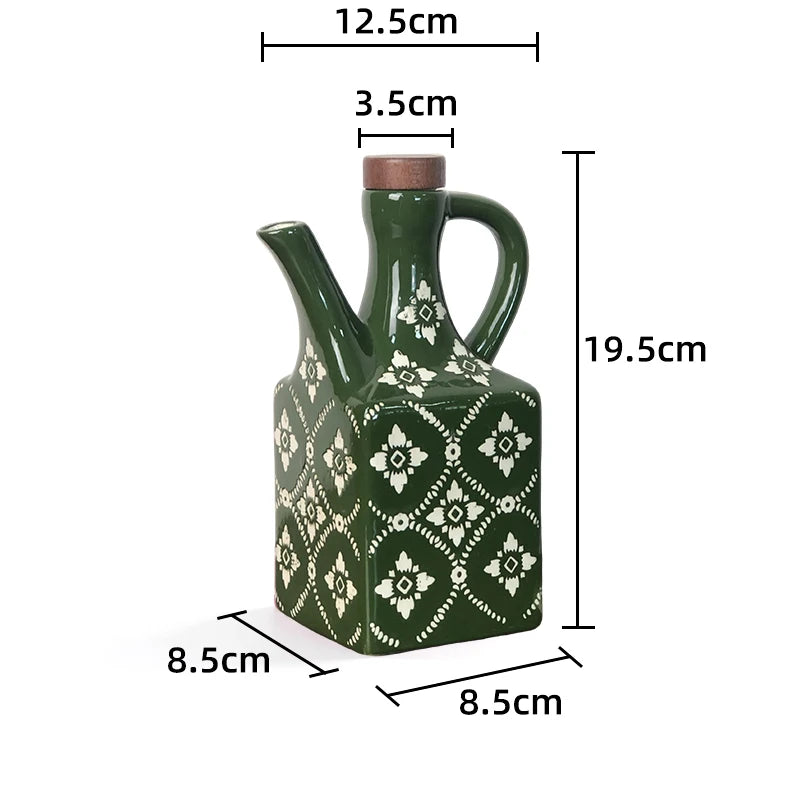 Jarro de Armazenamento Cerâmico Elegante para Cozinha