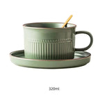 Conjunto Xícara de Cerâmica Nórdica para Café e Chá - 320ml