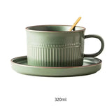 Conjunto Xícara de Cerâmica Nórdica para Café e Chá - 320ml