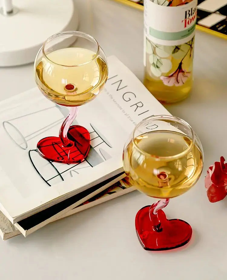 Taças Love de Vidro Individual ou 2 Pcs