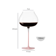 Taça de Cristal Rosa Gradiente - 700ml
