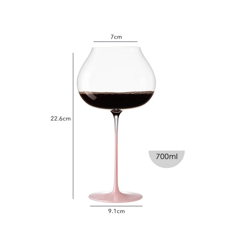 Taça de Cristal Rosa Gradiente - 700ml