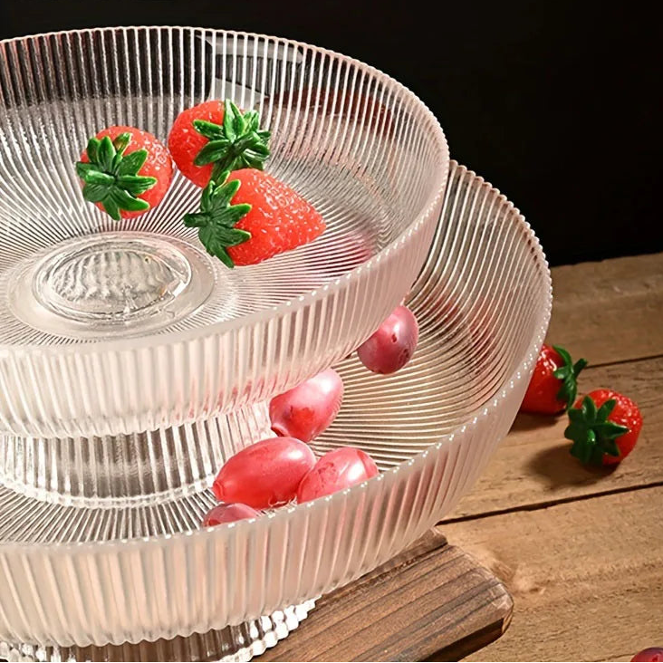 Fruteira de Vidro com Base Pedestal