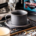 Conjunto Xícara de Cerâmica Nórdica para Café e Chá - 320ml