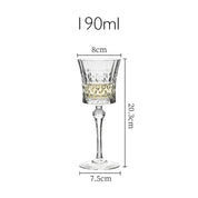 Estilo europeu cristal esculpido vidro de vinho, Cálice de luxo, Copos de diamante, Copos de champanhe, Bar Party Hotel Home Drinking Ware, Europa