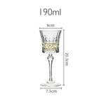 Estilo europeu cristal esculpido vidro de vinho, Cálice de luxo, Copos de diamante, Copos de champanhe, Bar Party Hotel Home Drinking Ware, Europa