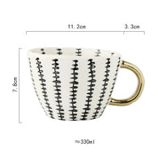 Caneca Geometric Pintada a Mão - 330ml