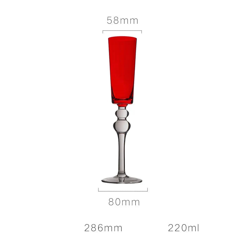 Taça de Cristal Colorida Vintage - 220ml