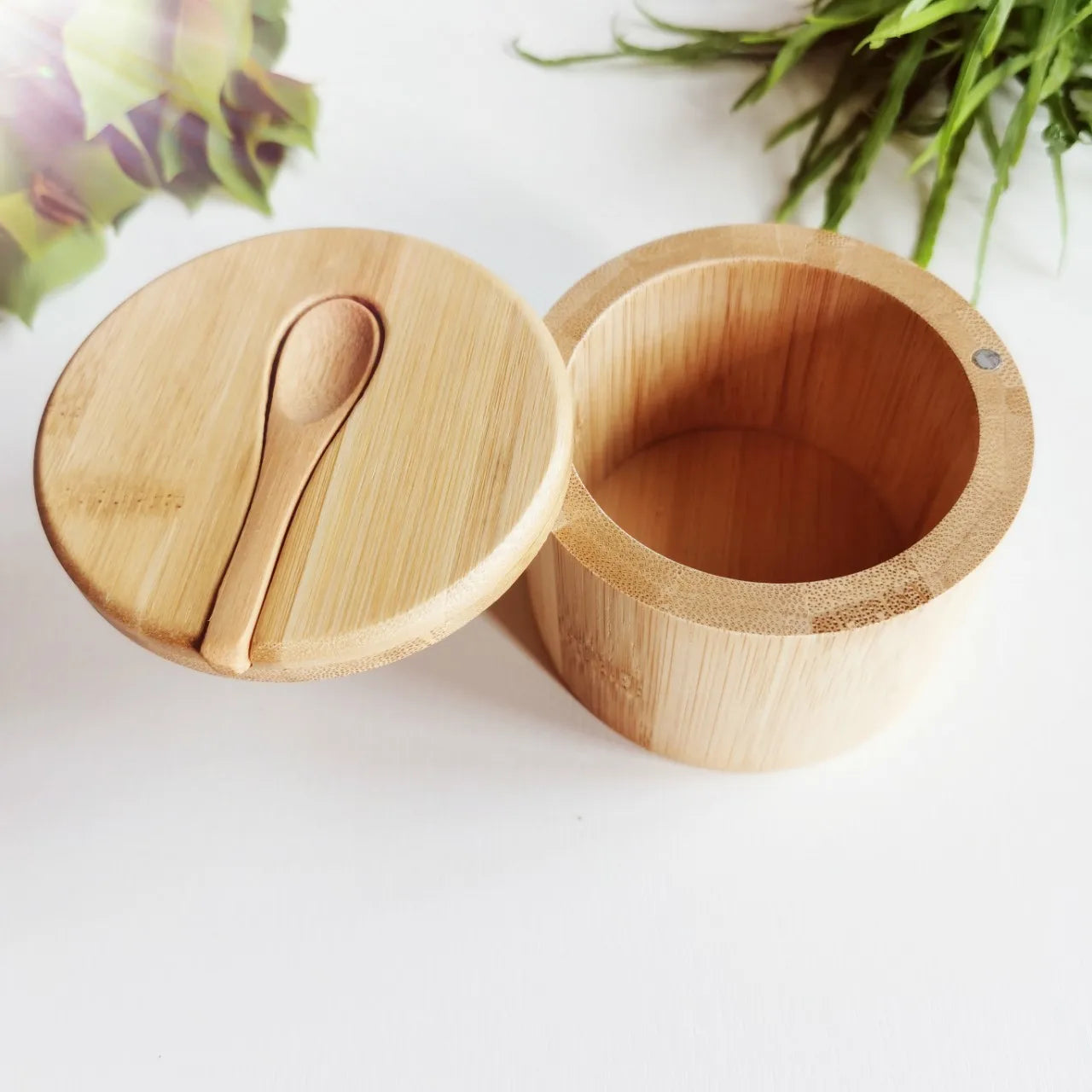 Porta Especiarias em Bambu com Tampa Magnética