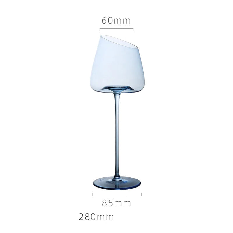 Taça de Cristal Azul Elegante 580ml de Luxo
