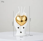 Linha Ornamentos Coração 3 Modelos em Cerâmica