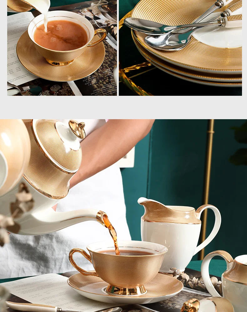 Conjunto Xícara em Porcelana Turca - 3 ou 6pcs