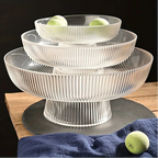 Fruteira de Vidro com Base Pedestal
