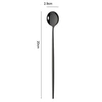 Kit Colheres de Aço Inox com Cabo Longo - 10pcs