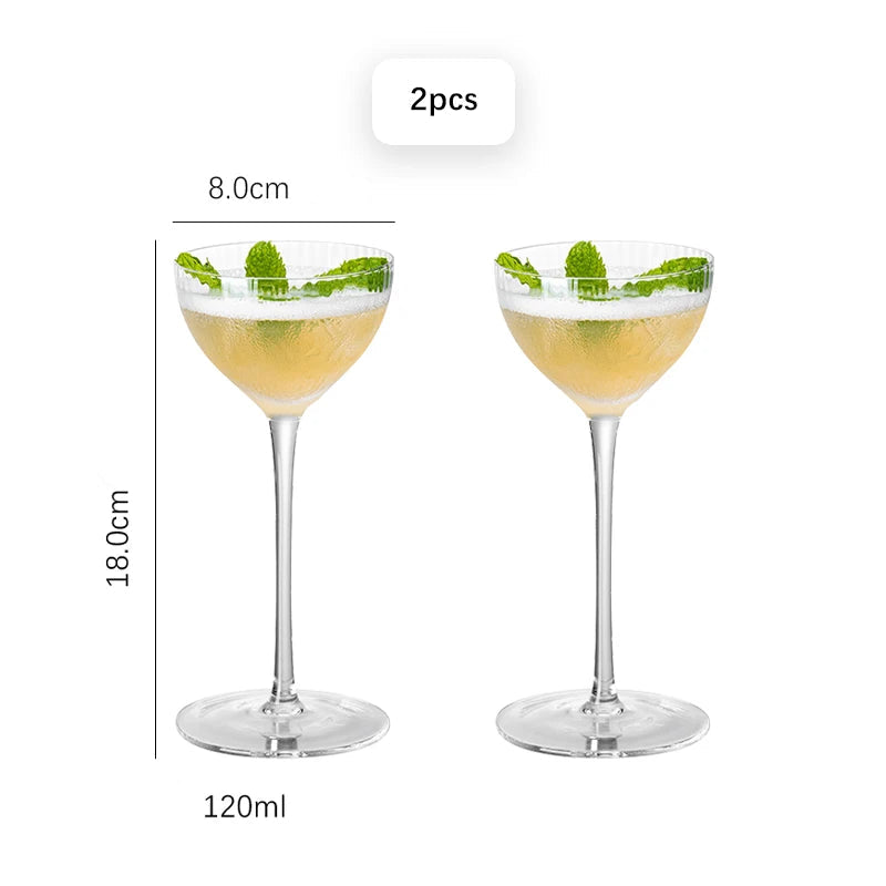 Kit Taças de Cristal para Coquetéis 120ml - 2 ou 4pcs