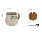 Caneca Premium 350ml com Tampa de Bambu e Colher