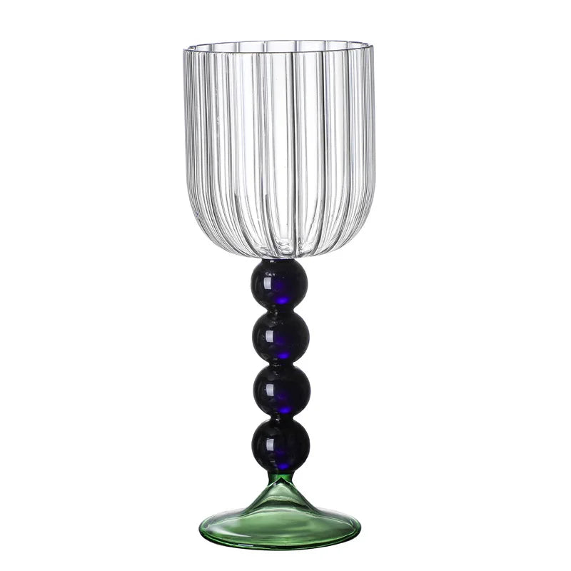 Taça Listrada Duo Color de Vidro - 360ml