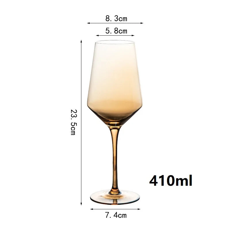 Cristal âmbar vinho tinto vidro Decanter, Borgonha Borgonha Borgonha Cálice, Taça De Degustação De Barriga Grande, Bar e Casa, Festa De Casamento, Copos