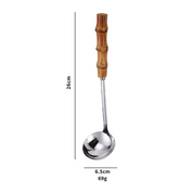 Utensílios em Inox com Cabo de Bambu - 7 Modelos