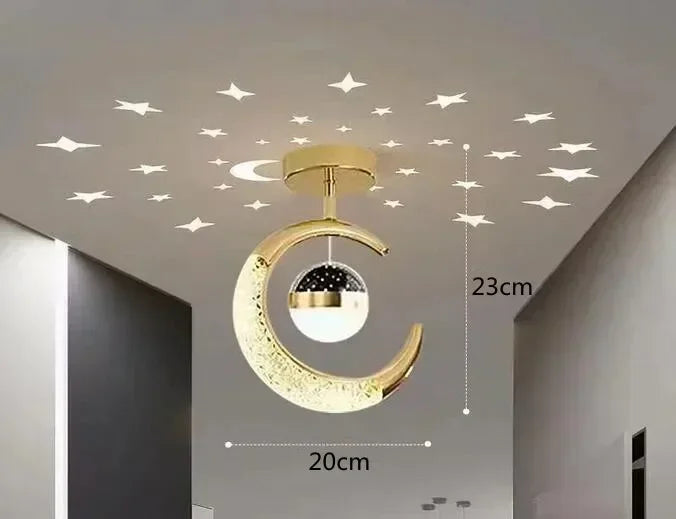 Decoração de casa corredor luz teto estrela lustre moderno sala estar quarto cabeceira lustre barra atmosfera decoração lustre
