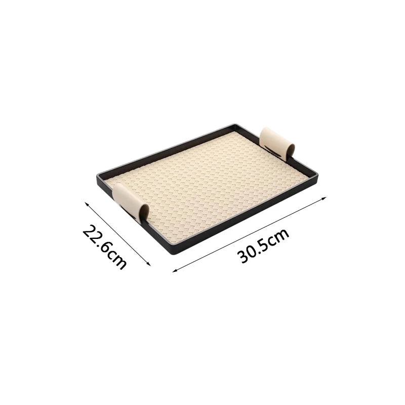 Bandeja Quadrada Vime com Alça