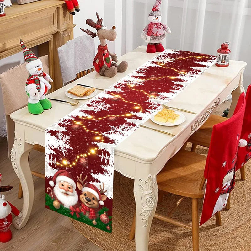 Corredor de mesa de natal feliz natal decoração para casa decoração de mesa de natal 2025 navidad notal noel ornamento feliz ano novo 2026