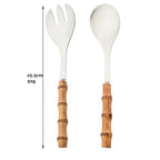 Kit Utensílios em Bambu e Inox - 2pcs