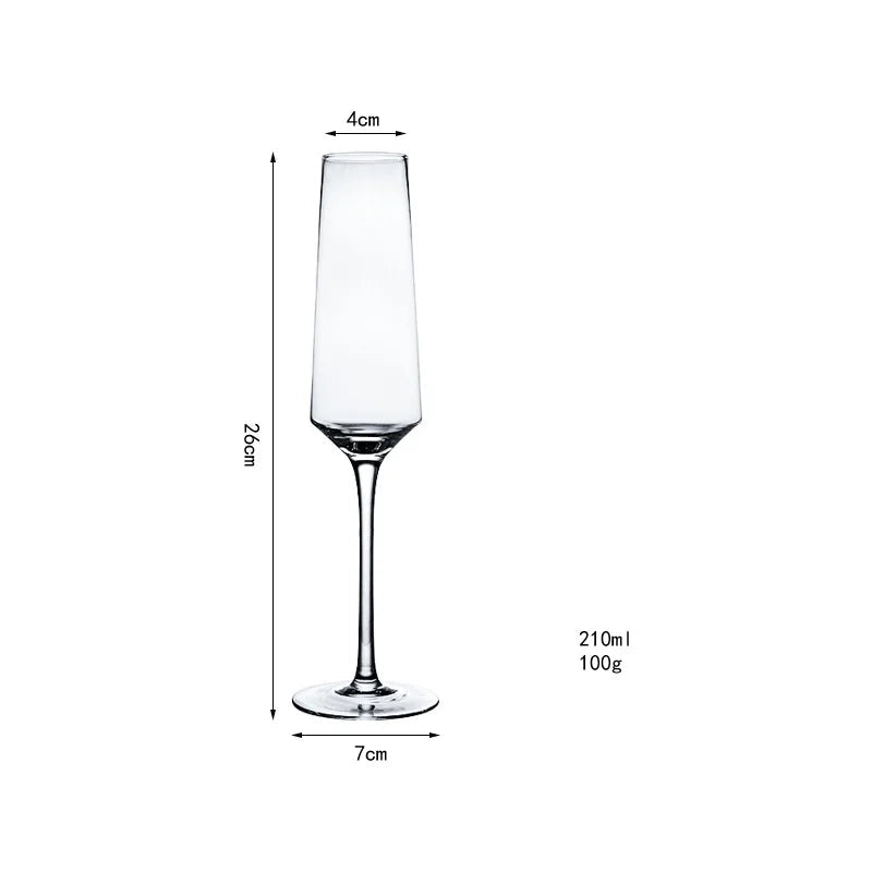 Cálice de cristal europeu, óculos de champanhe, copo de vinho espumante criativo